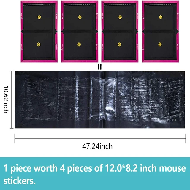 Egér Tábla Ragacsos Patkány Ragasztócsapda Egerek Csapdája Nem Mérgező Kártevőirtó Elutasítás Gyilkos 120 Cm-Re - Image 3