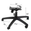 Swivel Office Chair Base Gaming Chair, Replacement W/Rollers, Computer Executive Chairs, Game's Chair, Armchair Accessories, 28" 6
