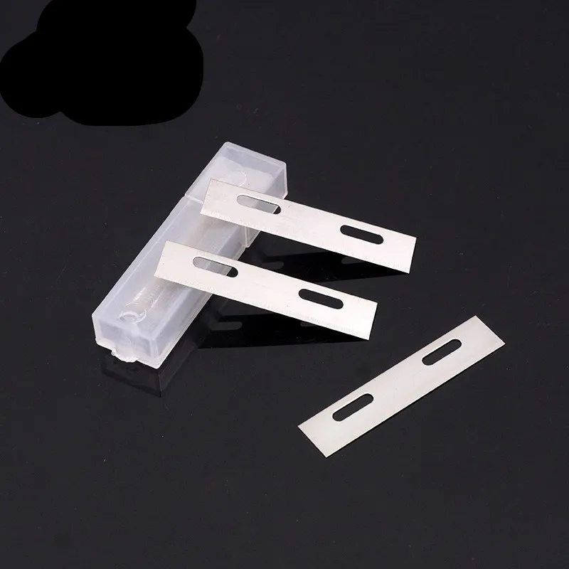 3/10Pcs Stainless Steel Replacement Blades For DIY Leather Craft Skiver Safety Strander Lace Maker Tool leather cutting tools