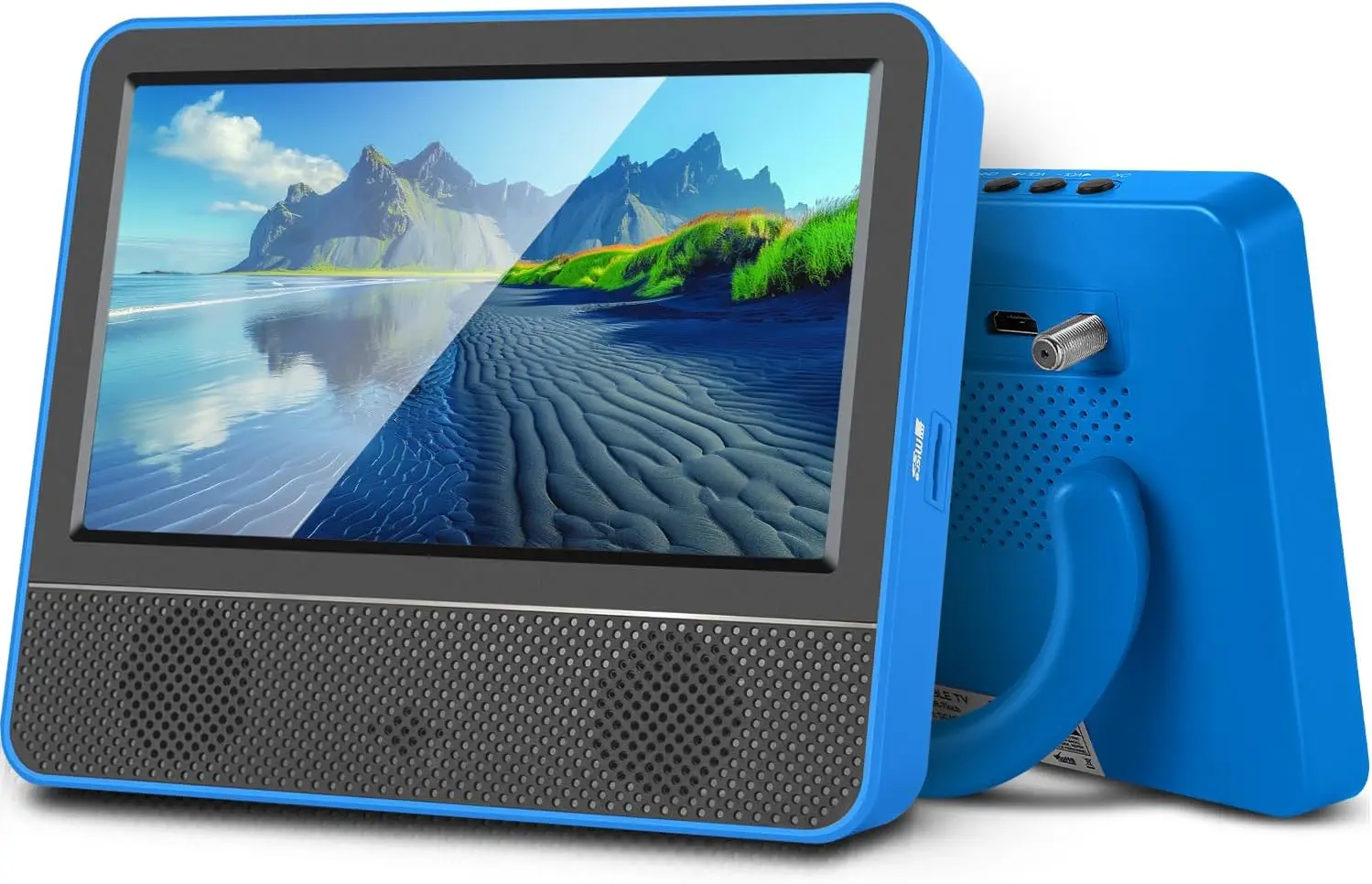 7' Portable Mini TV and IPS 1080P Screen-Digital ATSC Tuner-Headphones Out-USB/TF Port-HDMI Input,DC-12V for Camping Caravan