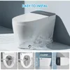 Tankless Smart Toilet with Warm Water Sprayer & Dryer, Foot Sensor Operation, Heated Bidets Seat, LED Display, Smar Toilet 2