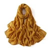 Nouveau grande taille solide rayonne Modal Hijab écharpe femmes musulman foulard enveloppes châle Femme Musulman bandeau islamique Turban 190*85 cm