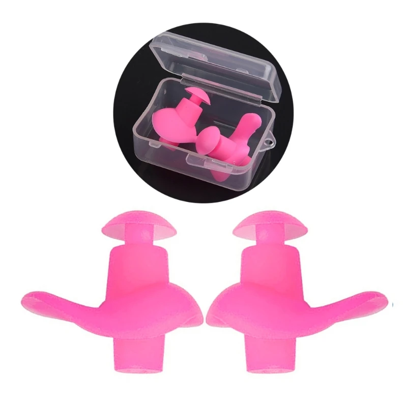 

1 Pair Waterproof Swimming Ear Plugs Reusable Silicone Ear Protections Ear Plugs