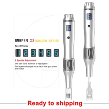 

ELON-YC DermaPen Professional BMWPEN 6 Levels LCD Screen Hight Power Professional Dr Pen NANO Microneedling Derma Pen Device