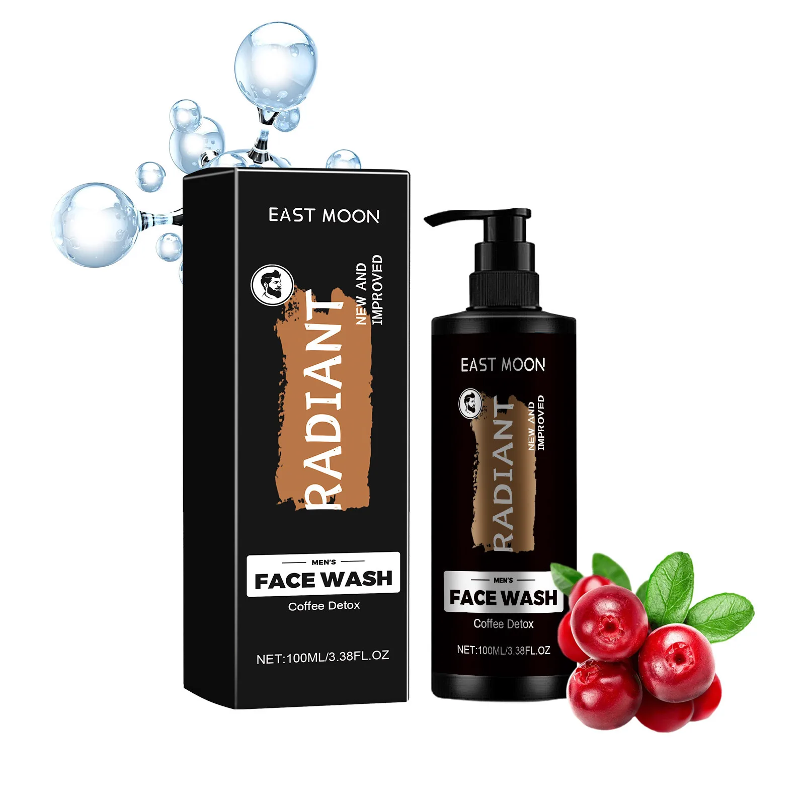 Men Facial Wash Lotion Clean Pores Exfoliate Acne Blackhead Removal Oil Control Moisturize Lighten Improve Dull Cleansing Cream 2