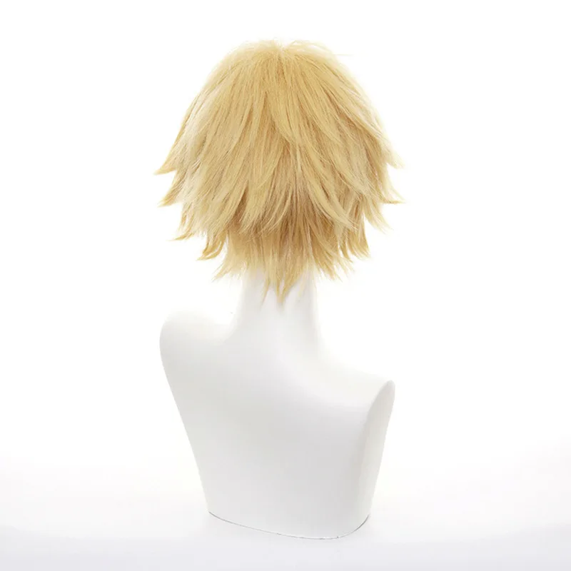 Golden Yellow/Light Orange Golden Denji Cosplay Wig Anime Chainsaw Man Denji  Wigs 30cm Hair With Eyes Patch Props Men + Wig Cap - AliExpress