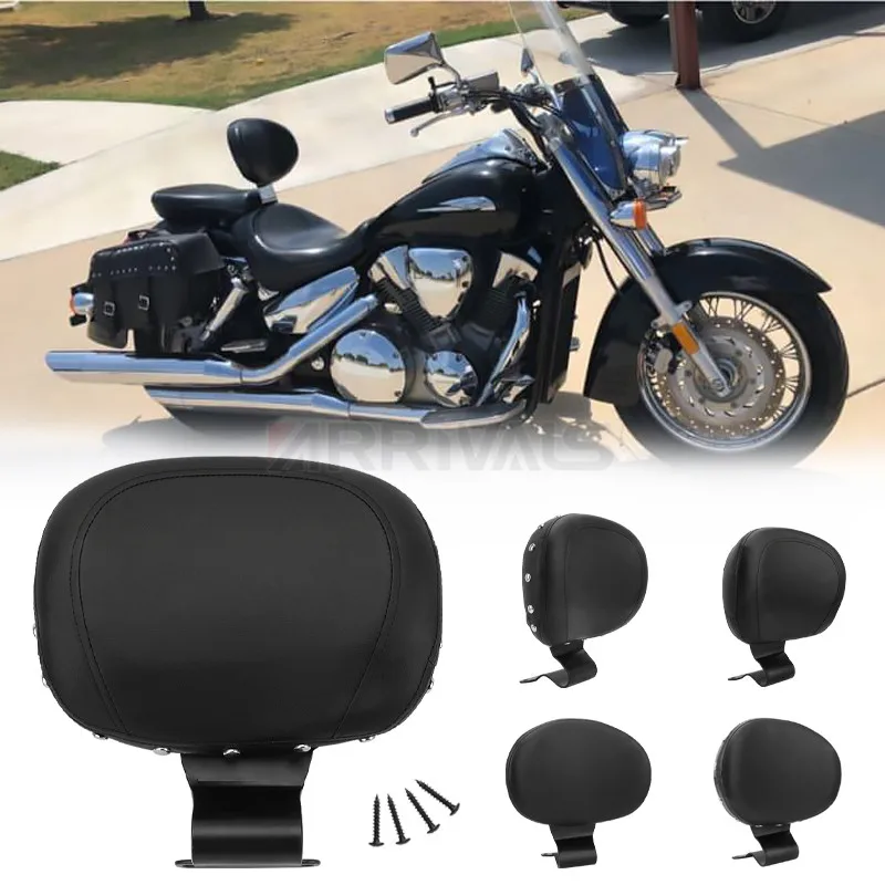 

Motorcycle Black leather Driver Sissy Bar Seat Front Backrest For Honda VTX 1300 VTX1300
