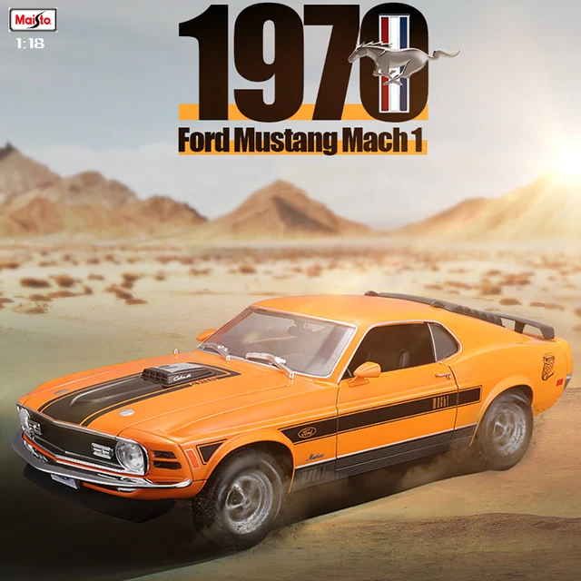 Maisto 1:18 Special Edition 1970 Ford Mustang Mach 1, Orange, 1:18 Scale