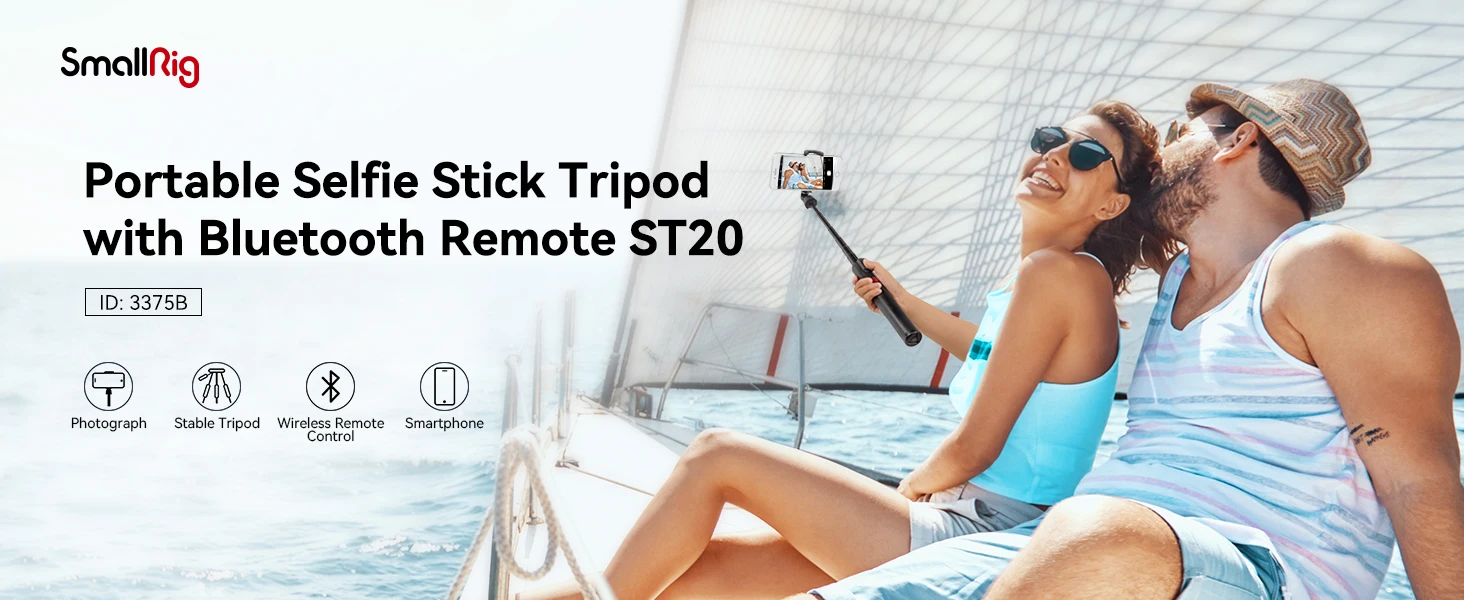 ST20 Portable Selfie Stick Tripod ST20 with Wireless Remote for iPhone for Andro