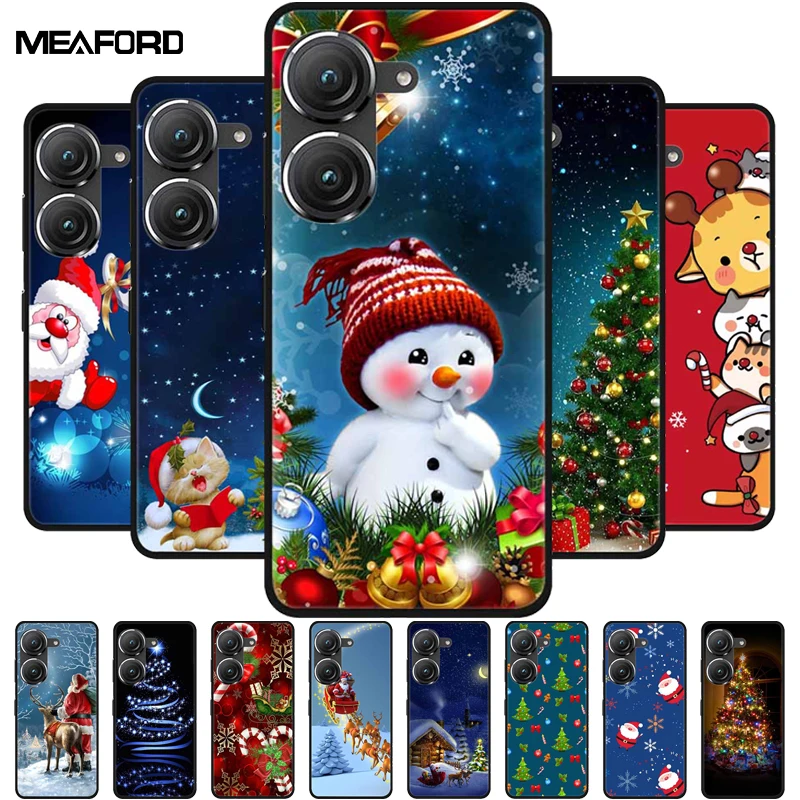 Cover Natalizia Per Asus Zenfone 9 Custodia Zenfone 8 Cover Posteriore In Silicone Tpu Morbido Per Asus Zenfone Zb555Kl Ze520Kl Zb602Kl Zb601Kl