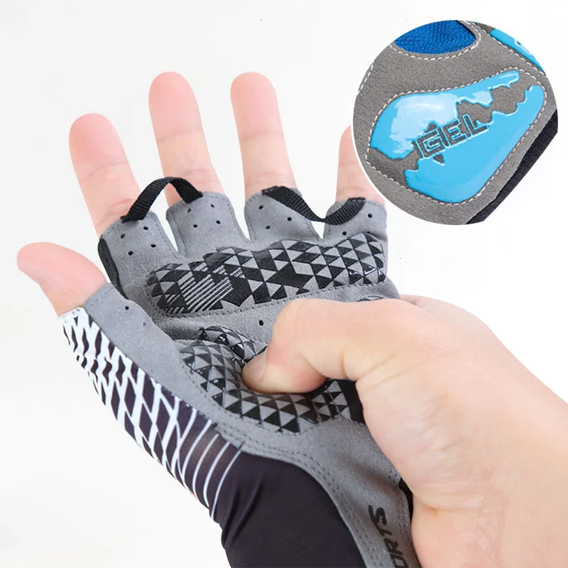 Touch Screen Long Half Fingers Gel Soft Sports Cycling Gloves MTB Road Bike Racing Glove Women Men Bicycle Gloves S02 Breaking 3