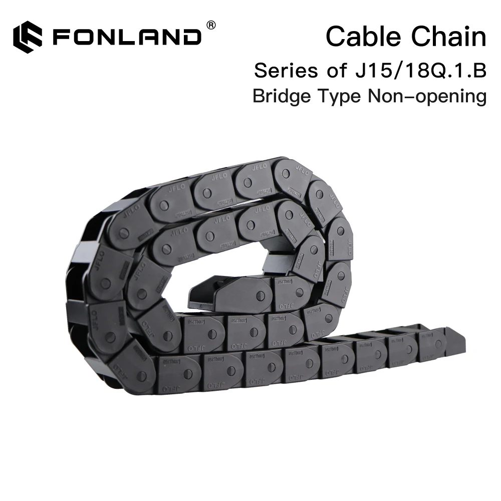 Fonland Cable Chains 15x20 15x30 18x25 18x37 mm Bridge Type Non-Opening Plastic Towline Transmission Drag Chain 1 meter/set plastic cable chain,cable carrier
