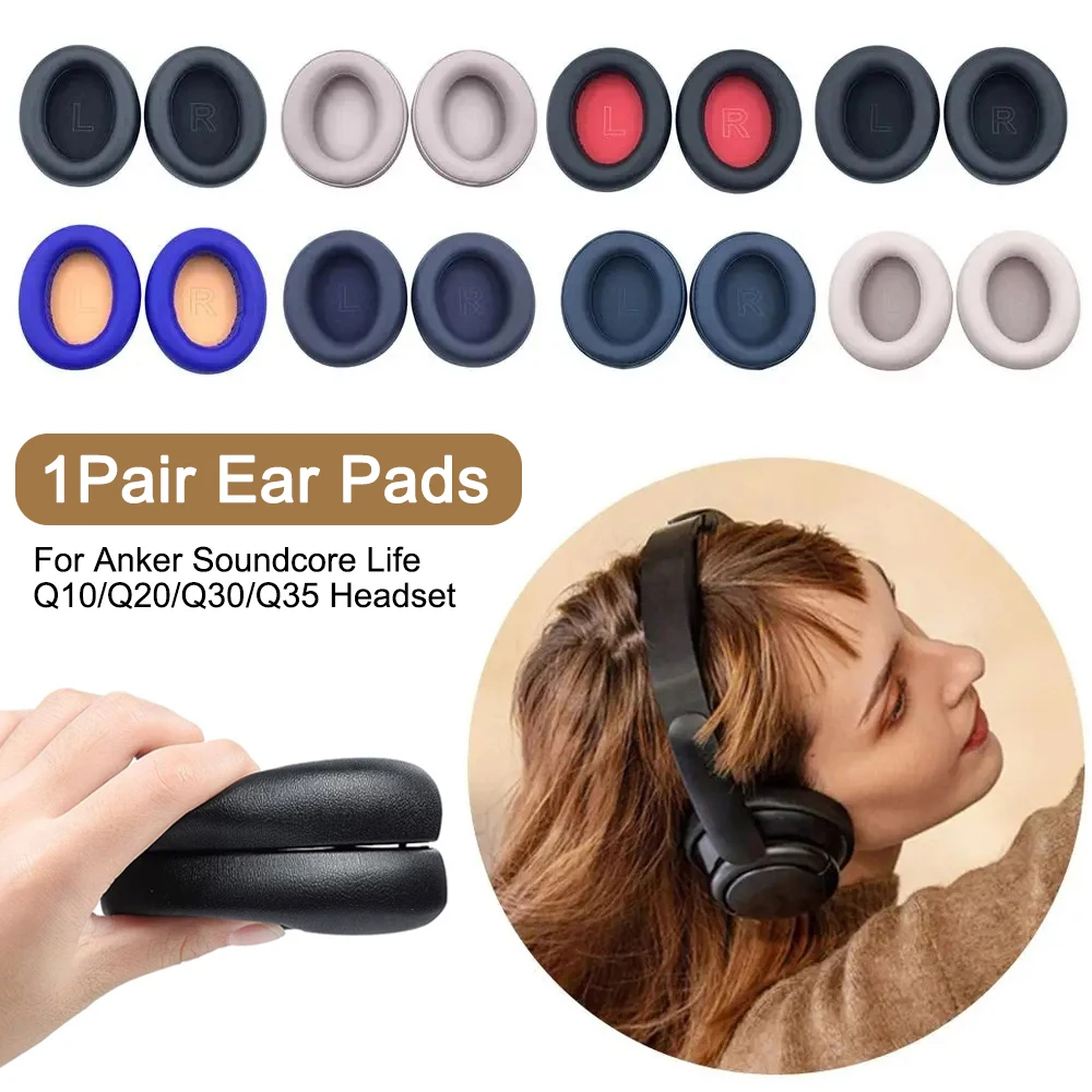 Replacement Ear Pads for Anker Soundcore Life Q10 Q20 Q30 Q35 Headphones High Quality Soft Foam Ear Cushions Cover Earmuffs