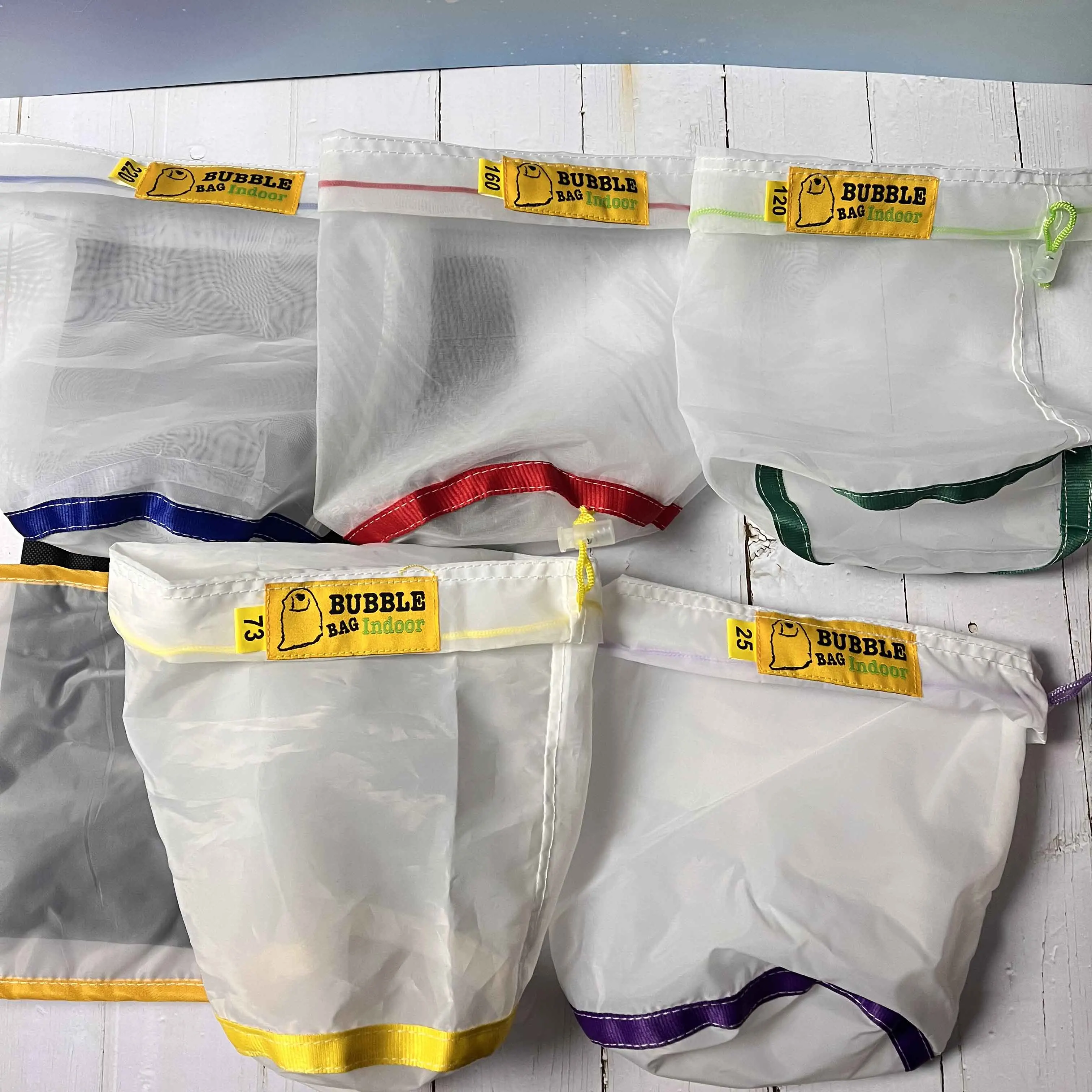 1gallon 5Bags Kit All Mesh Bubble Bags Hash Ice Filter Extraction Bag Press Screen 25 Micron Flower Red Wine Plants Nuts hash ice filter bags