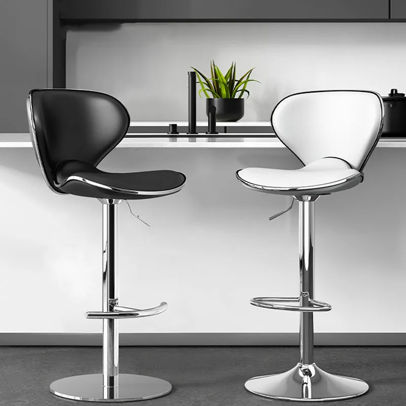 Office Leather Barstools Relaxing Rocking Ergonomic White Aesthetic Comfortable Barstools Gaming Design Sillas Home Furniture