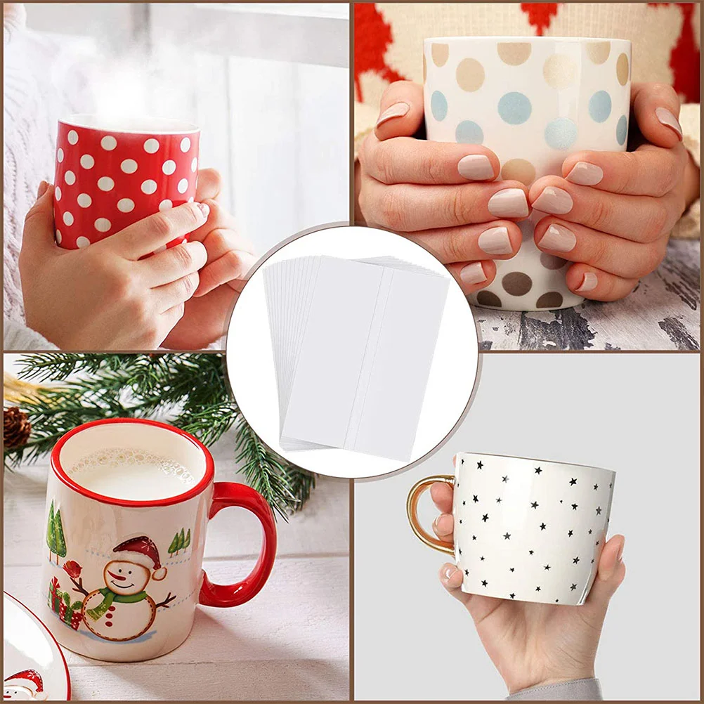 100 pcs 5x10 Inch Shrink Wrap Sleeves for 20 oz Sublimation Tumbler Mugs  Durable High Temperature Resistance Easy to Use