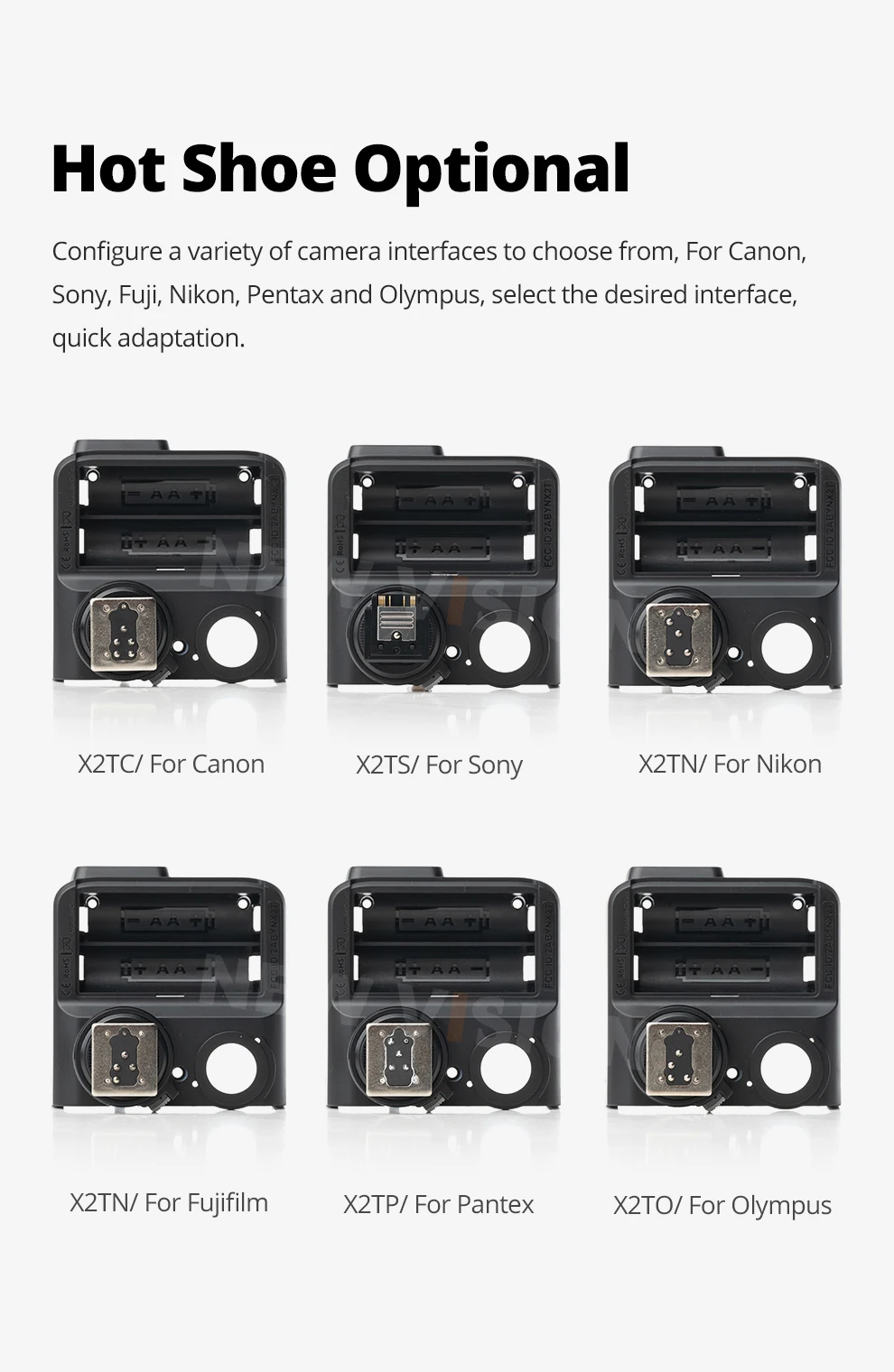 X2T Trigger Hot Shoe X2T-C X2T-N X2T-S X2T-F X2T-O X2T-P Replace Accessories for