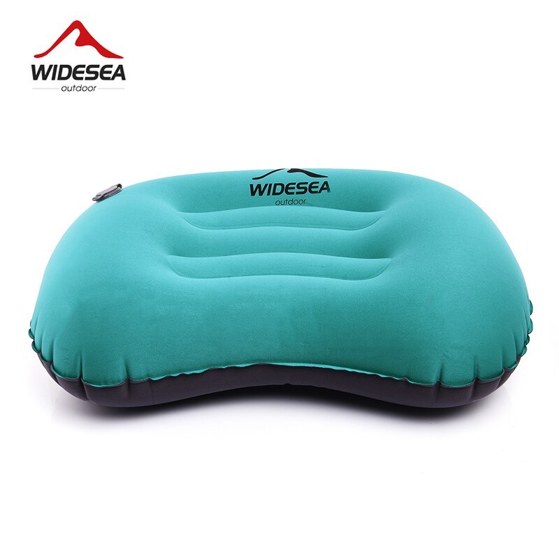  Widesea Portable Inflatable Pillow Camping Equipment Compressible Folding Air Cushion Outdoor Protective Tourism Sleeping Gear 