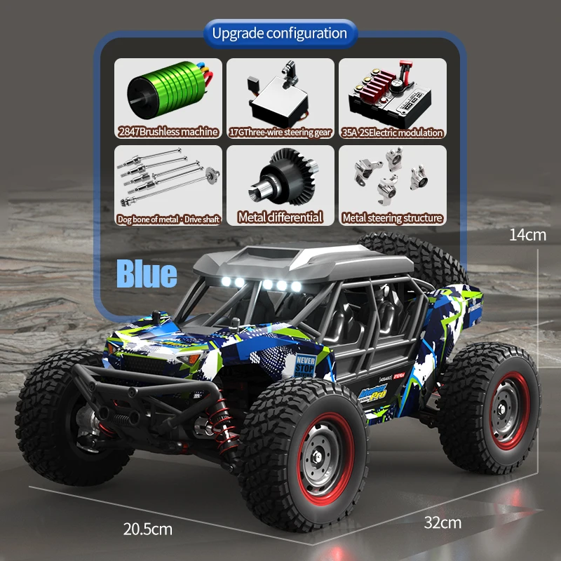 Voiture RC 4WD Brushless 80km/h Monster Truck 16106PRO - Cadeau Enfant