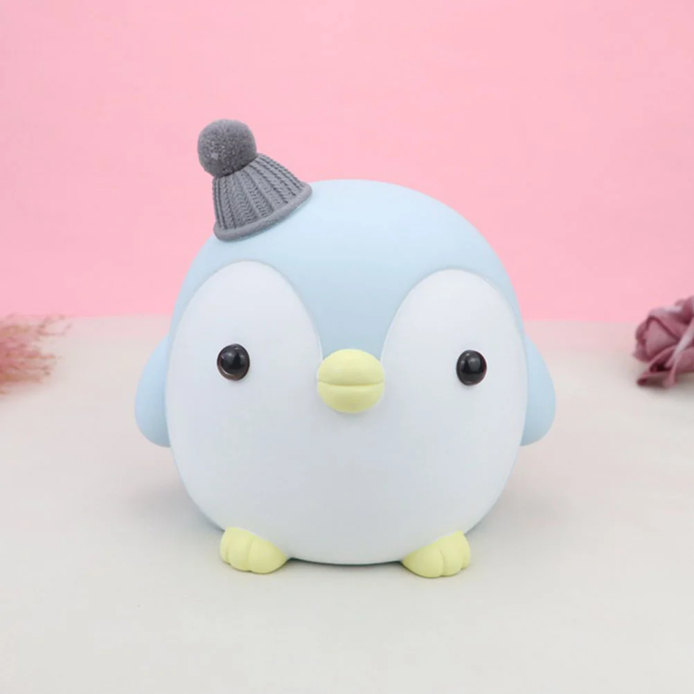 Penguin Shape Cartoon Coin Bank Money Box Cartoon Coin Bank Kids Holder Creative Saving Container Vinyl Material Home Decor 4