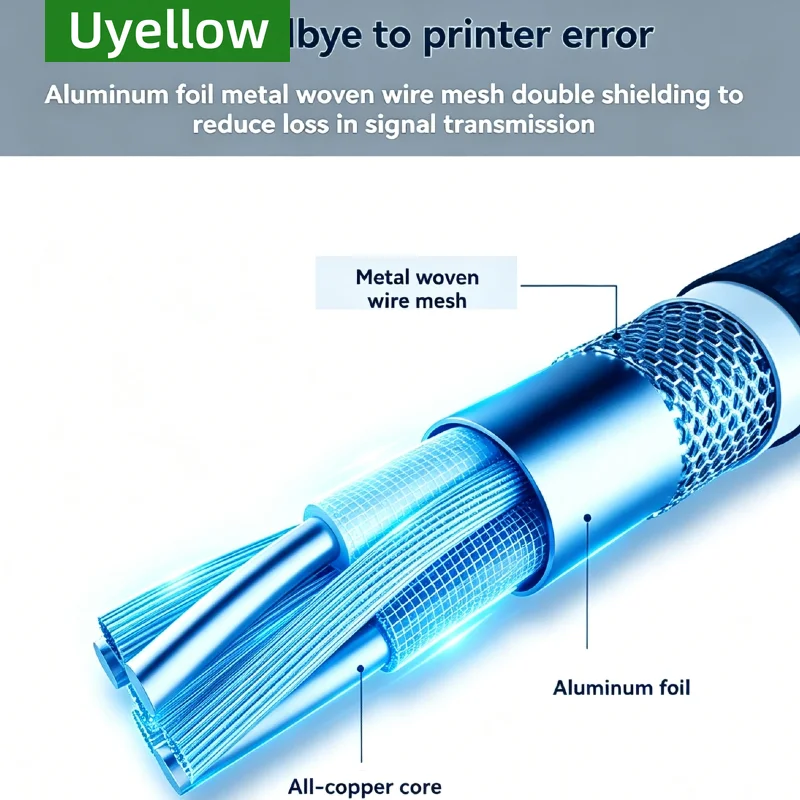 High Speed USB 2.0 Cable - Premium Male to B Printer Cord