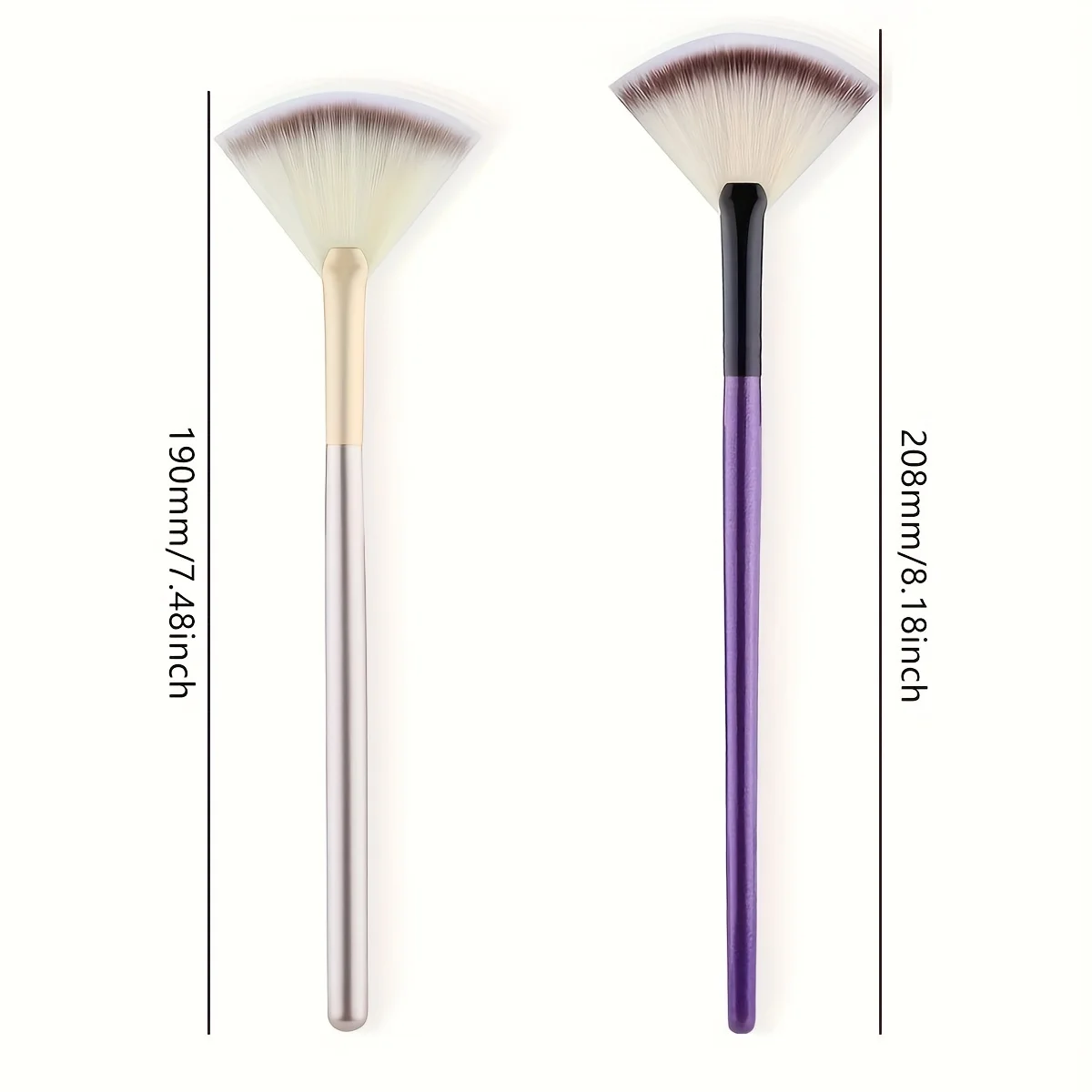 1pc Fan Shaped Highlight Brush Contour Brush Blending Highlighter Makeup Brush Face Loose Powder Brush Cosmetic Beauty Tools 4