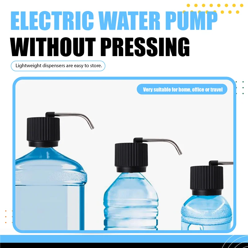 HIM-Water Dispenser Water Pump Electric Bottle Pump Mini Water Pump Foldable Household Automatic Water Dispenser 3