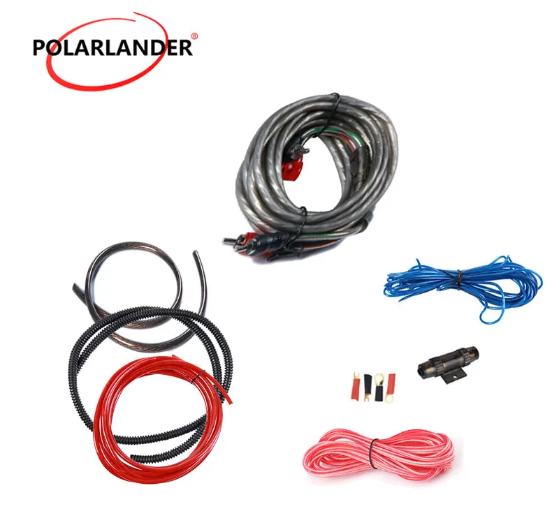 

1500W 4GA Car Audio Wires Cable 4GA Power Cable 2019 New Installation Kit 60 AMP Fuse Holder Amplifier Subwoofer Speaker