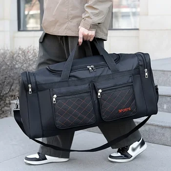 Borsone da viaggio di grande capacità, stile casual, scomparti e tasche multipli, perfetto per i brevi viaggi, borsa da viaggio sportiva
