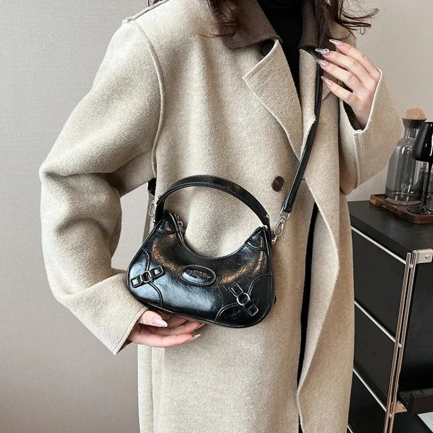 Shoulder Bags for Women PU Leather Female New 2023 Winter Trend Winter Korean Fashion Saddle Bag Handbags and Purses