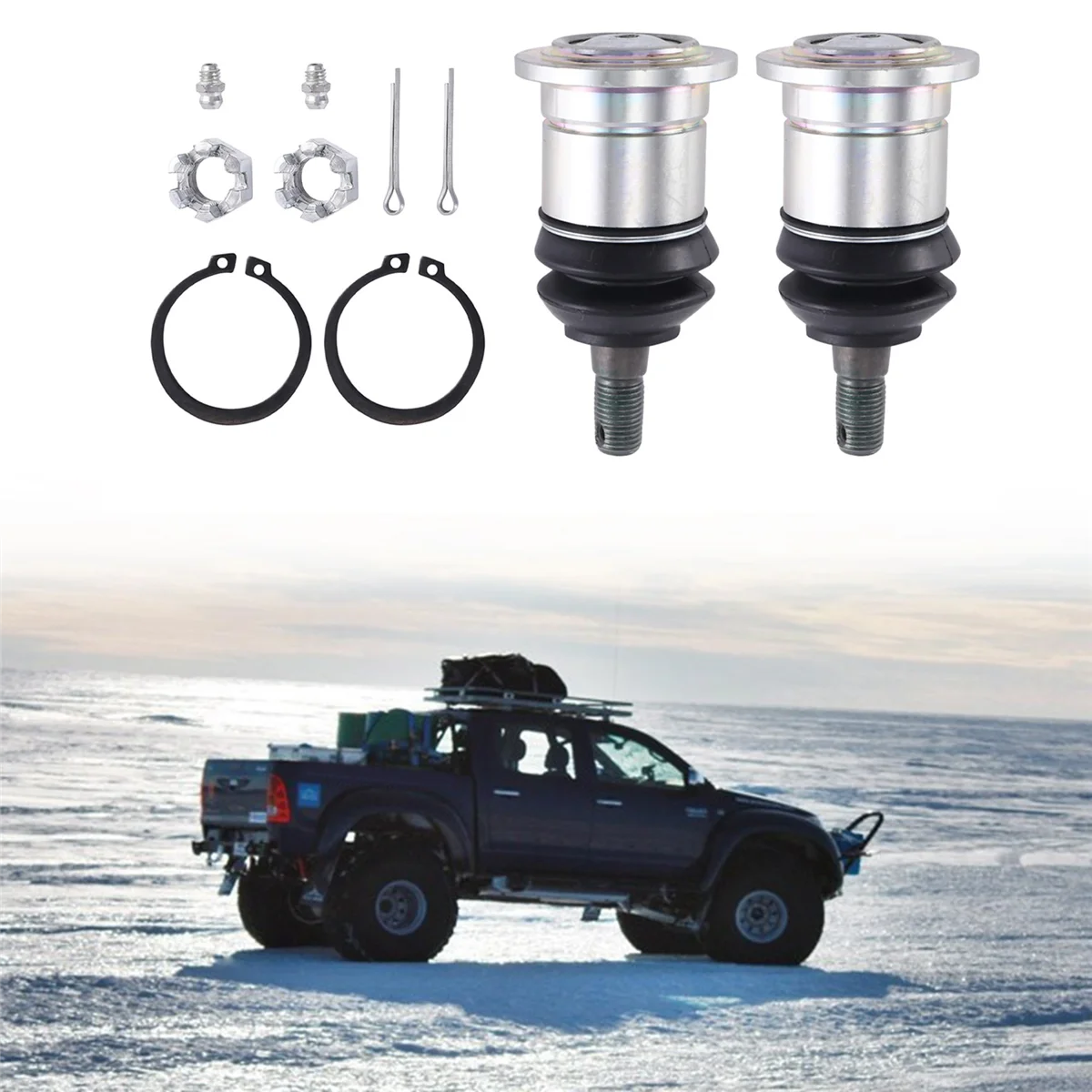 

1Pair 25Mm Extended Ball Joint for Toyota Hilux 2005+ KUN25 KUN26 GGN25R(43330-KUN25)