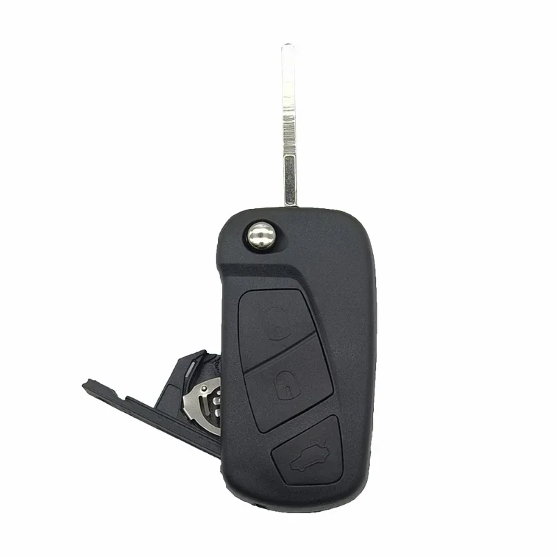 Cocolockey Folding Key Case Shell Fob – 3-Button Remote Flip Car Key Cover Replacement