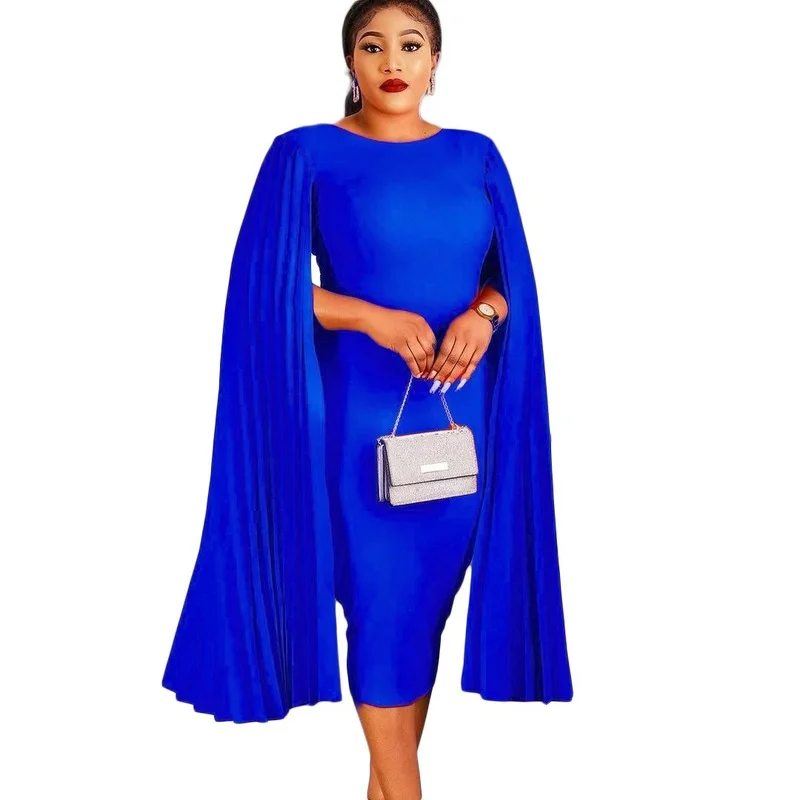 

African Dresses for Women Spring African Women Long Sleeve Red Black Blue Dress African Clothes Women