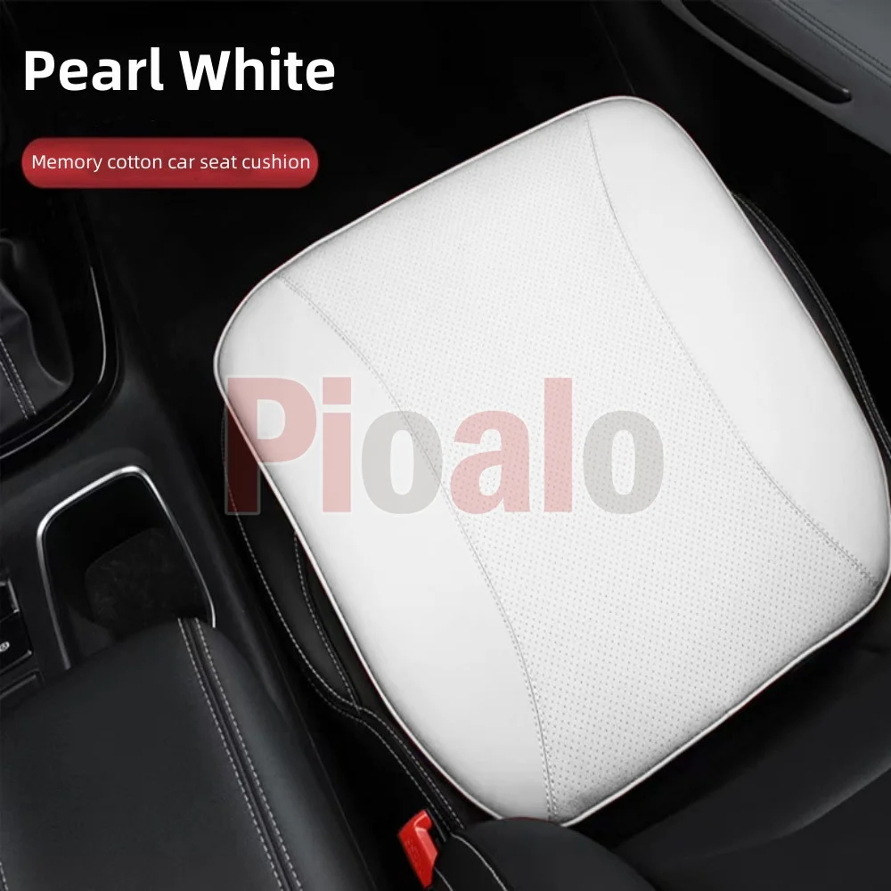 Car PU Leather Cushion, Simple Memory Cotton Cushion, Breathable All-Season Universal Seat Cushion For Tesla Model Y 3 S X
