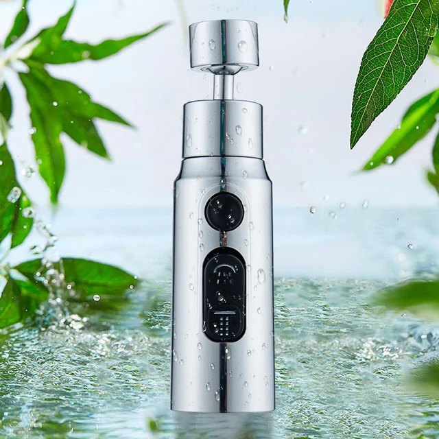 Areatore Rubinetto Cucina 360° - Soffione Con 3 Modalità Acqua, Girevole, Acciaio Inox - Foto 9