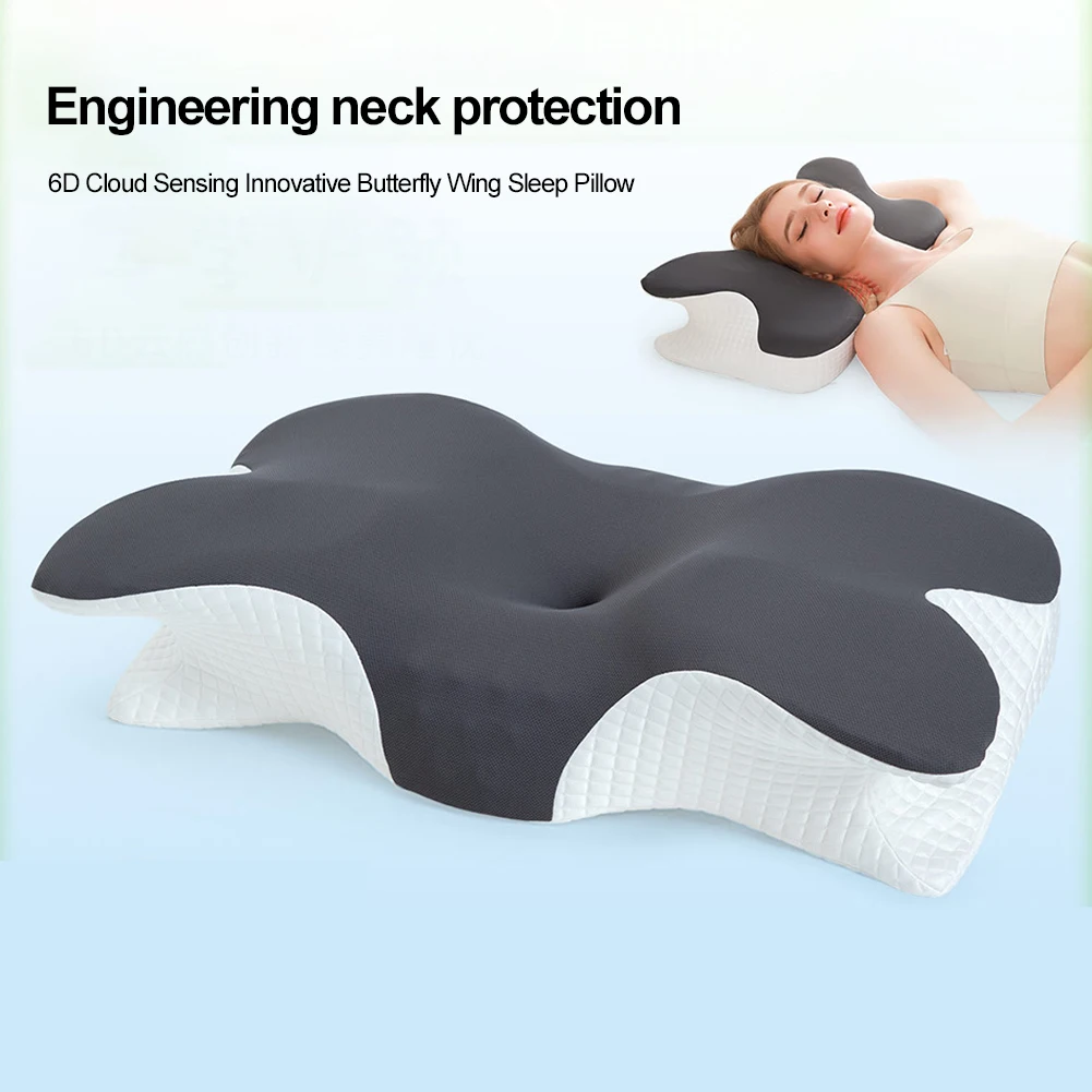 Memory Foam Pillow Ergonomic Sleep Cervical Vertebra Pillow Comfortable Side Sleeping Butterfly Pillow Lumbar Orthopedic Pillow 3