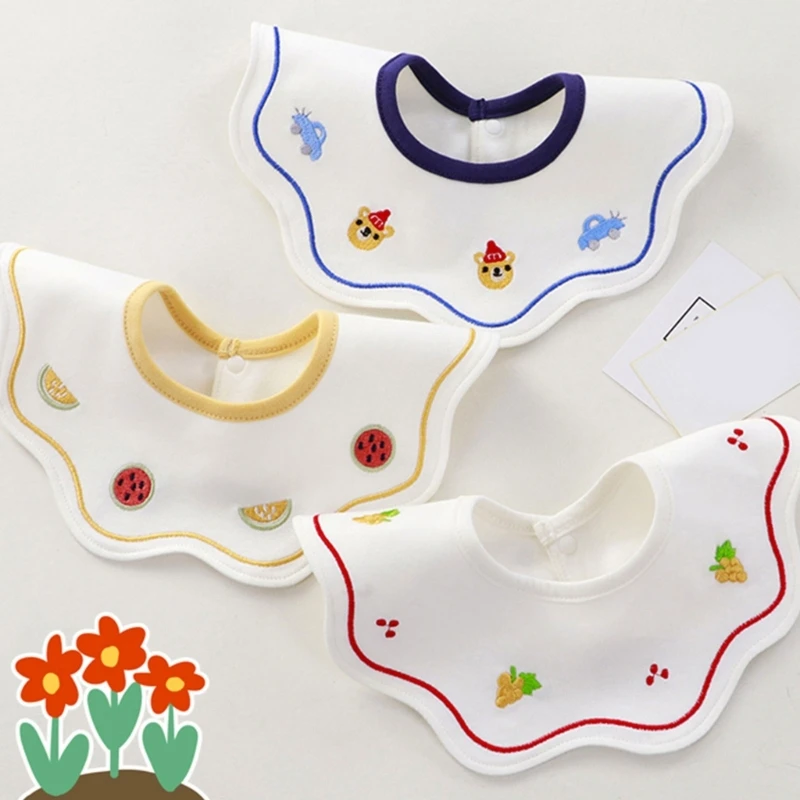 

Baby Bib 360 Degree Rotation Soft Comfortable Burp Cloth Baby Feeding Drool Bib