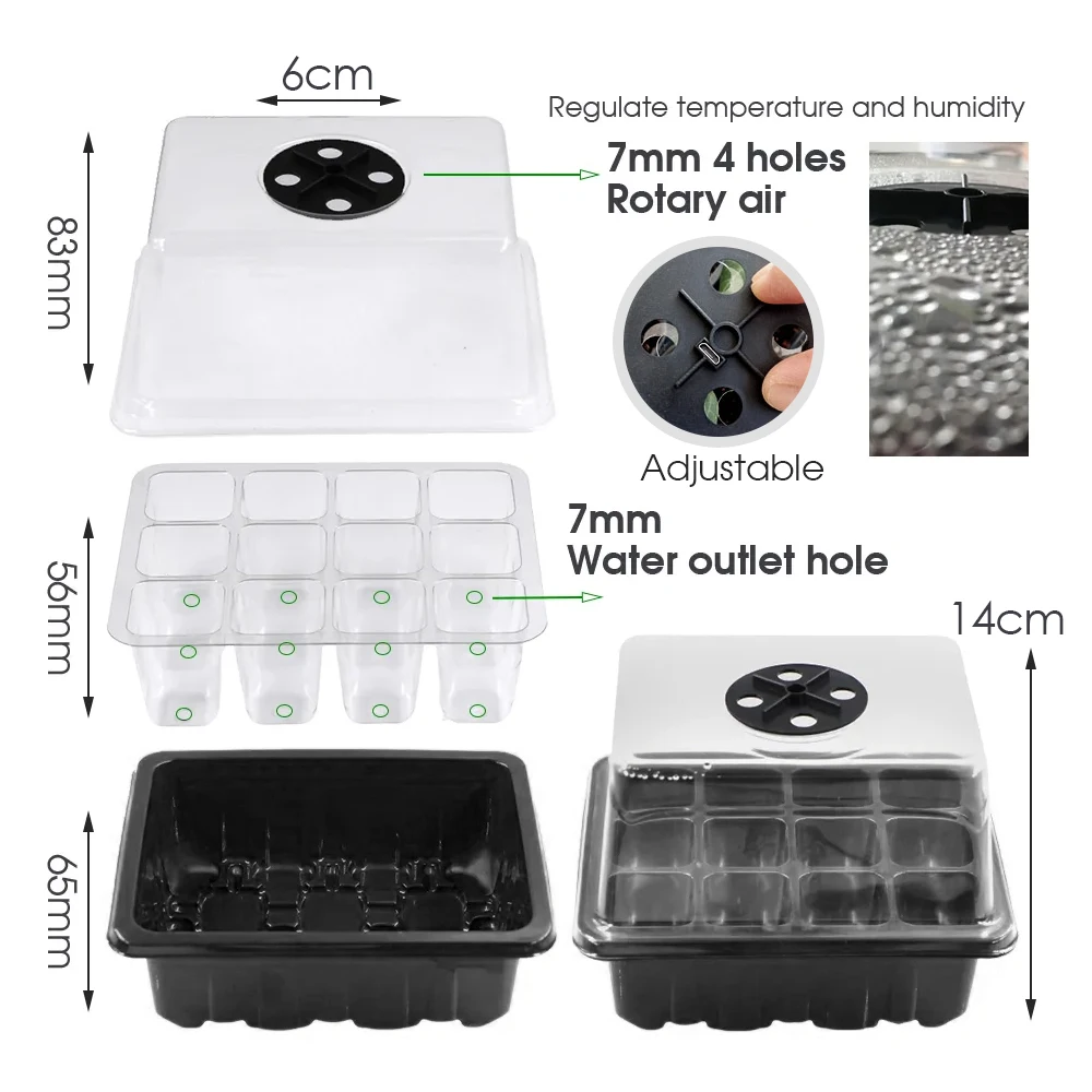 Seedling Breathable Nursery Box Indoor Plant Germination Waterproof Heating Pad Seeding Starter Kit for Seed Rooting Germination