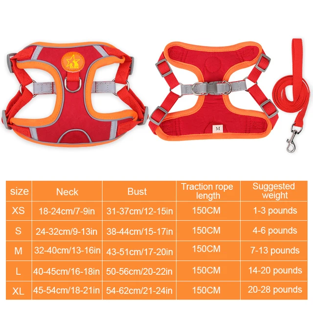 Small Medium Dogs Harness Vest Walking Traction Rope Reflective Straps, Soft Mesh Harness Breathable Pet Supplies 4