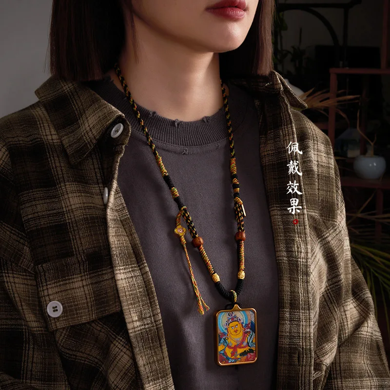 티베트 손으로 짠 로프 Thangka 펜던트 로프 부적 하이 엔드 매는 밧줄 밀랍 목걸이 로프 손으로 만든 면사 민족 Sty