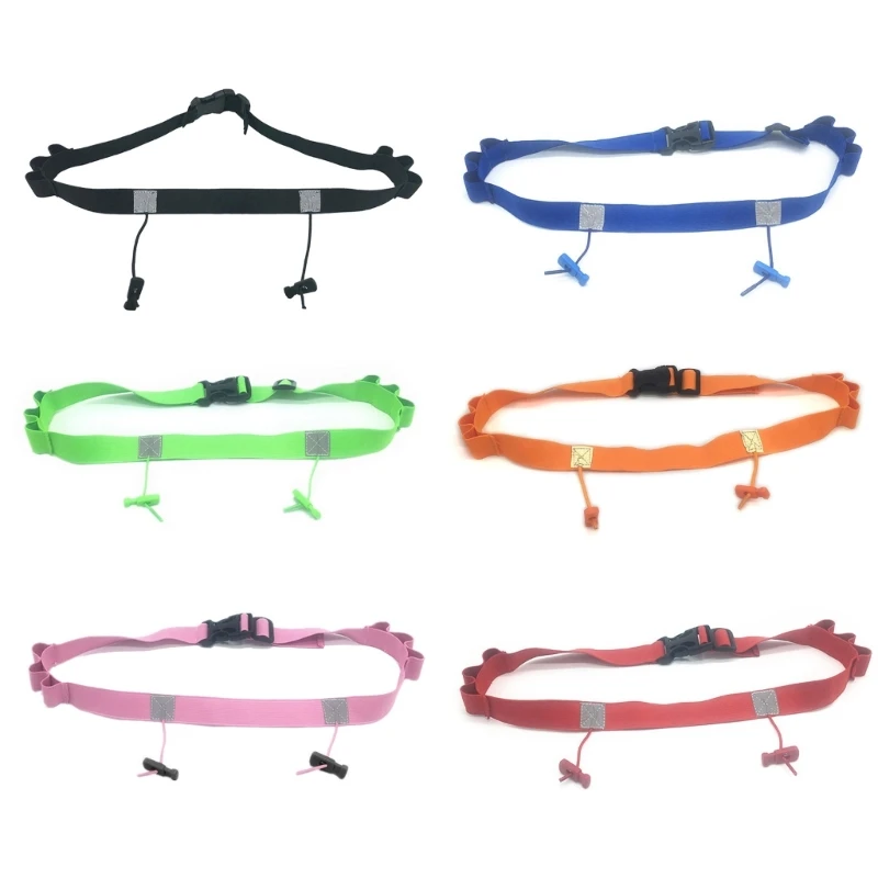 Running Belt Adjustable Number Gel Loop For Race Bib Holders