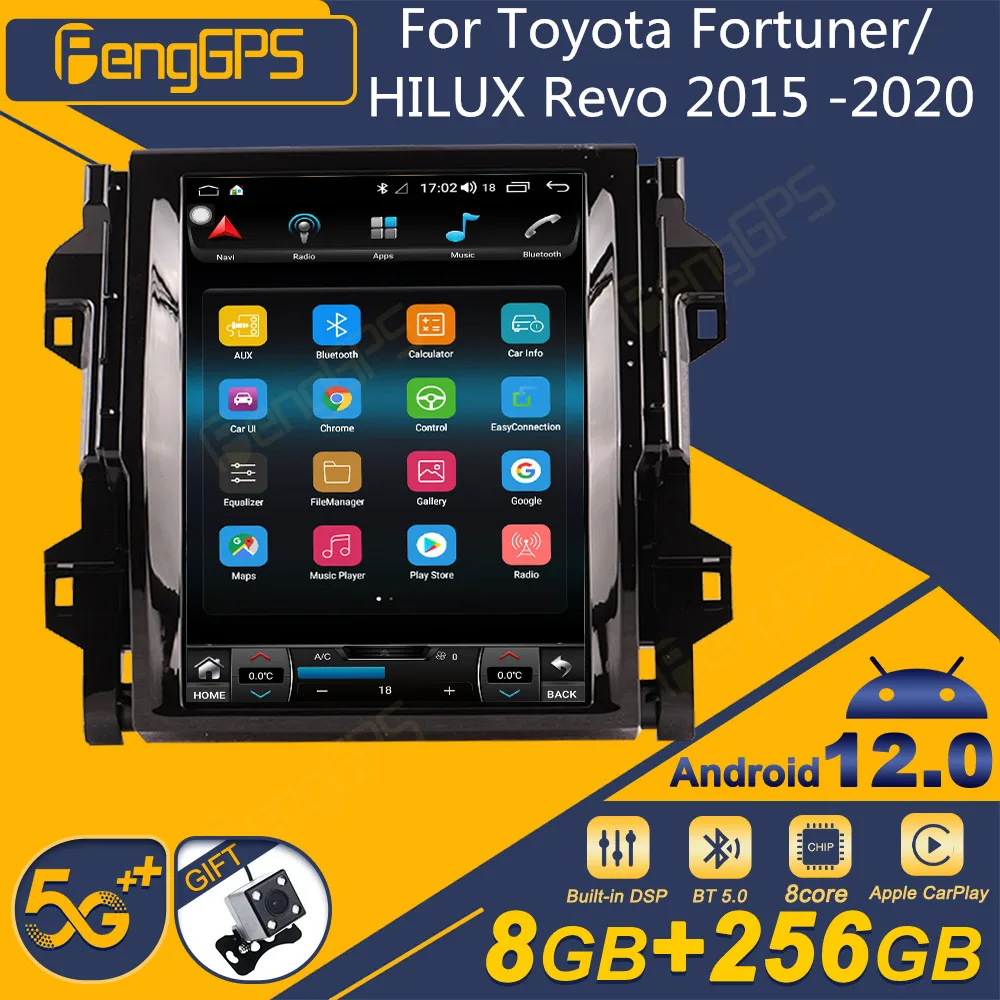 

Автомагнитола 2DIN на Android 12 для Toyota Fortuner/HILUX Revo 2015 -2020, с радио и экраном Tesla