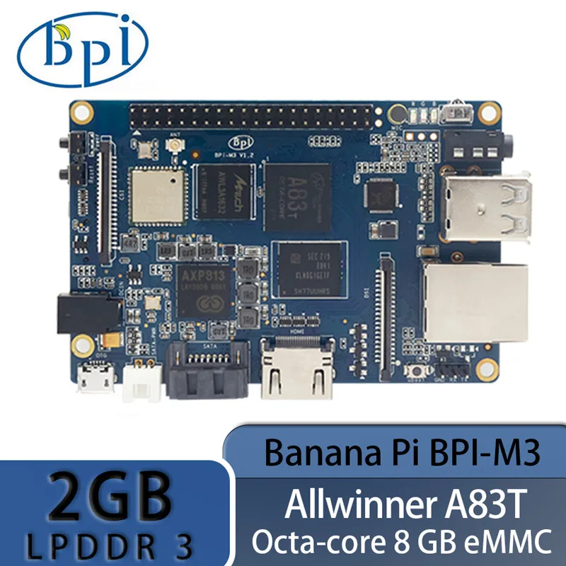 

Banana Pi BPI-M3 AllWinner A83T Octa-core Super Charged Single Board Computer Open Source Hardware