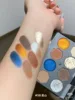 Girlcult Hmong Witch Series 8 Color Eyeshadow Tray Blue Smoky Eye Matte Pearl Chameleon Sparkle Sparkle for Halloween Fun Makeup 6