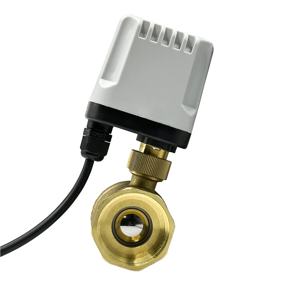 Ball Valve 1/2" 3/4" 1" 2" IP65 Waterproof Motorized 3-Wire 2 Control Brass Electric Ball Valve Big Torque Metal Motor