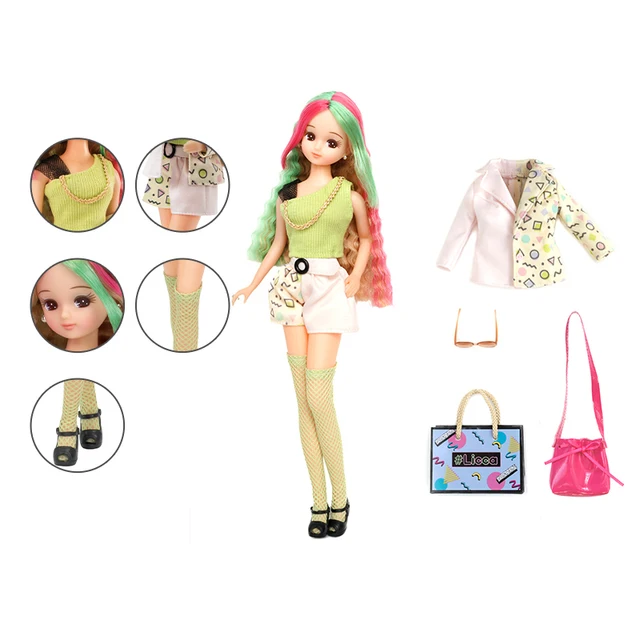 Takara Tomy Licca Doll Licca-Chan Latte Retro Aoharu Blazer Peeps Sweets Neon Butterfly Cosmetics Lover Doll Toy Girls Gifts 5