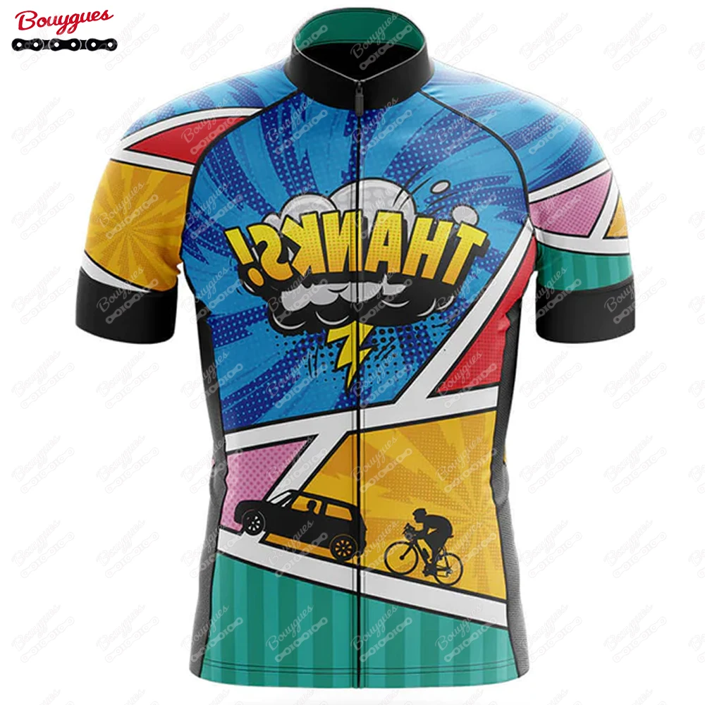 thumbnail image 1 of Maillot de ciclismo de seguridad de 3 pies para hombre, manga corta, reflectante, para ciclismo de montaña, equipo profesional de descenso, ropa de verano, novedad, 1 of 5