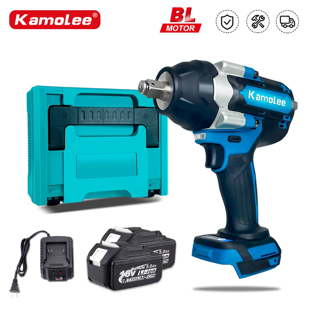 KamoleeBrushless Electric Impact Wrench, Torque 1800 N.M, 1/2 na