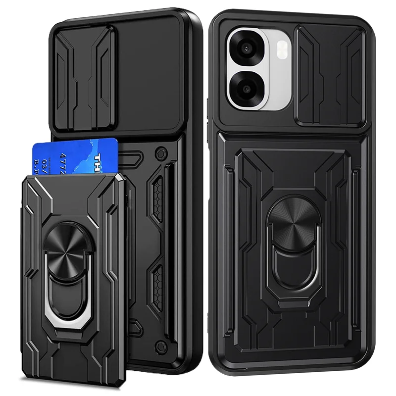 Kickstand Armor Case with Card Slot and Ring Stand Holder