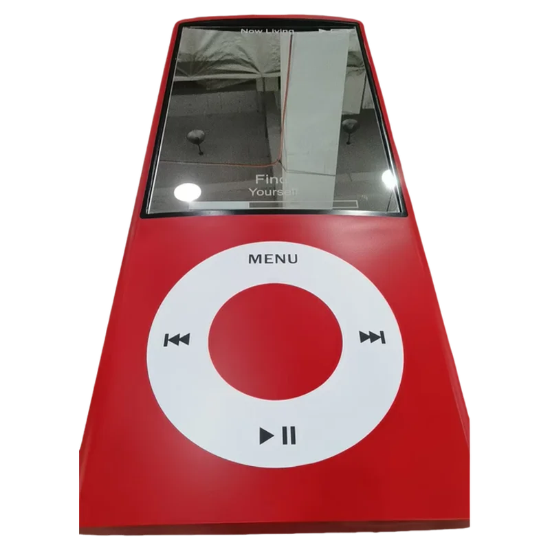 مرآة زجاجية من الخشب الصلب iPod mp3، مرآة كاملة ال...
